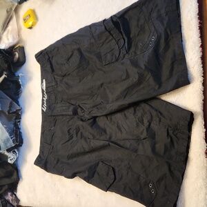 Mens black cargo shorts